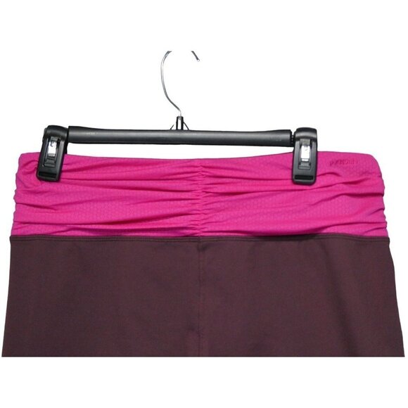 Patagonia Leggings Capri Cropped Leggings Workout Sz L Burgundy Pink Athletic - Picture 7 of 10